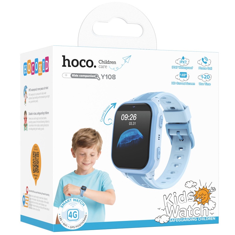 Детские cмарт-часы Hoco Y108 4G with call function Херсон - зображення 3