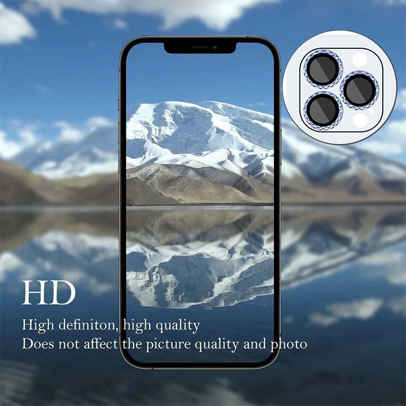 Защитное стекло Metal Shine на камеру (в упак.) для Apple iPhone 13 Pro / 13 Pro Max Херсон - изображение 4