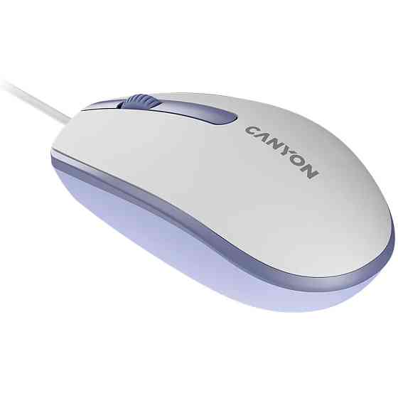 Мышь компьютерная проводная Canyon M-10 White Lavender CNE-CMS10WL лиловая Киев