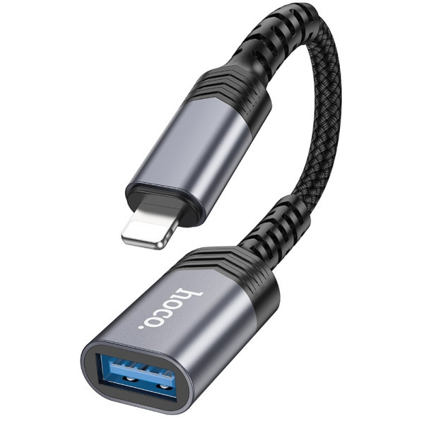 Адаптер Hoco UA24 Lightning to USB Metal Gray (Код товару:38864) Харків - зображення 2