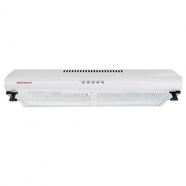 Вытяжка кухонная настенная Grunhelm GVP 251 W со стеклом (400 м3/ч, белая) 128661 Киев - изображение 1