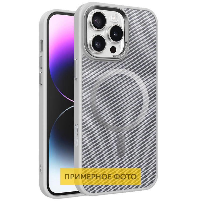 Чехол TPU+PC Carbon Mirage with MagSafe для Apple iPhone 16 (6.1") Херсон - изображение 1