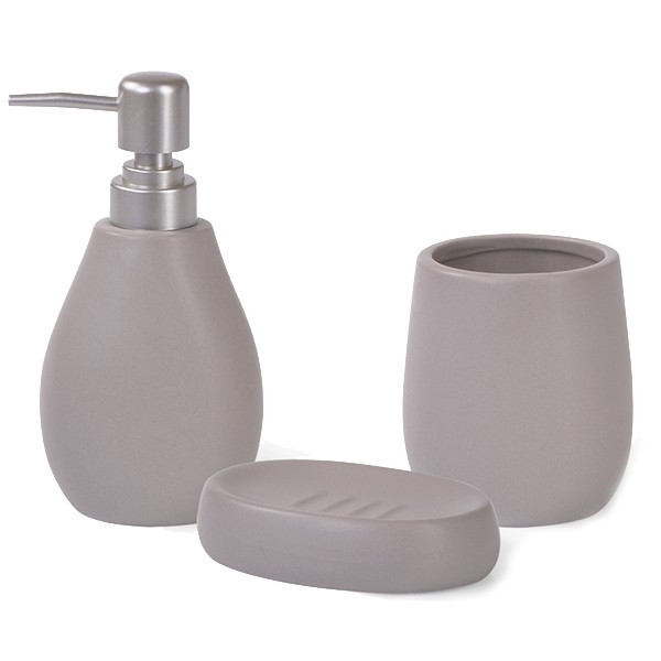 Набір аксесуарів для ванної Fissman FS-9509 3 предмети сірий Киев - изображение 1