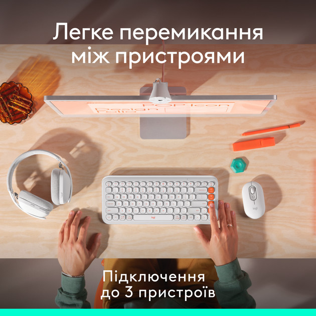 Мышь компьютерная безпроводная Logitech POP Mouse Lilac L910-007414 лиловая Киев - изображение 6