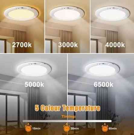 Розумний LED стельовий світильник з пультом, датчиком руху та акумулятором 8000 мА·год Київ