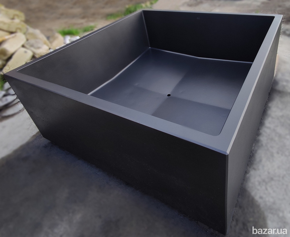 Ванна бетонная джакузи поддон из бетона душ уличная, квадратная, прямоугольная, круглая, ванная Одеса - зображення 4