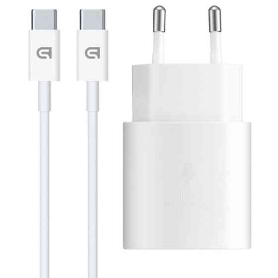 Мережевий зарядний пристрій ArmorStandart AR-TA800W USB-C 25W + cable USB-C to USB-C White (ARM63804 Харьков
