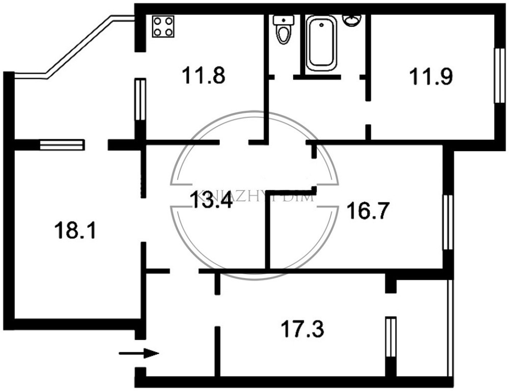 Просторная, раздельная 4-х к. кв. на Позняках. № 21101424 Київ - зображення 1