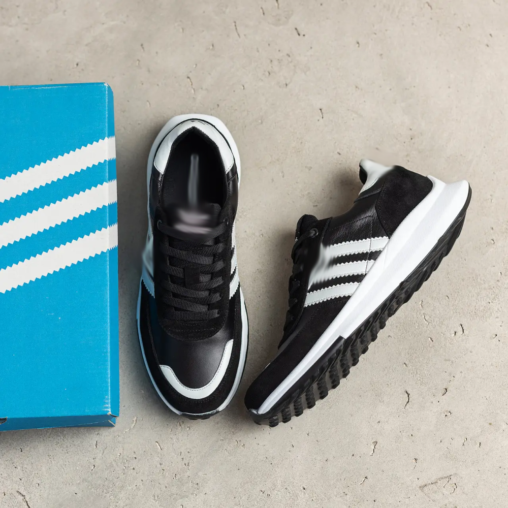 Мужские кожаные кроссовки Retropy Black Київ - зображення 6