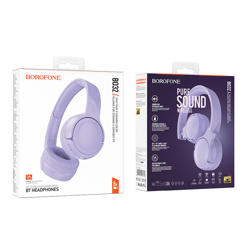 Накладные беспроводные наушники Borofone BO32 Show Херсон - зображення 3