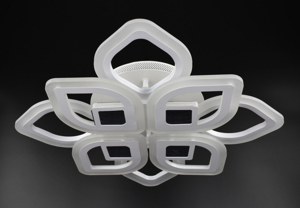 Люстра стельова LED з пультом A2721/4+4S-3D-wh Білий 10х44х44 см. Київ - зображення 1