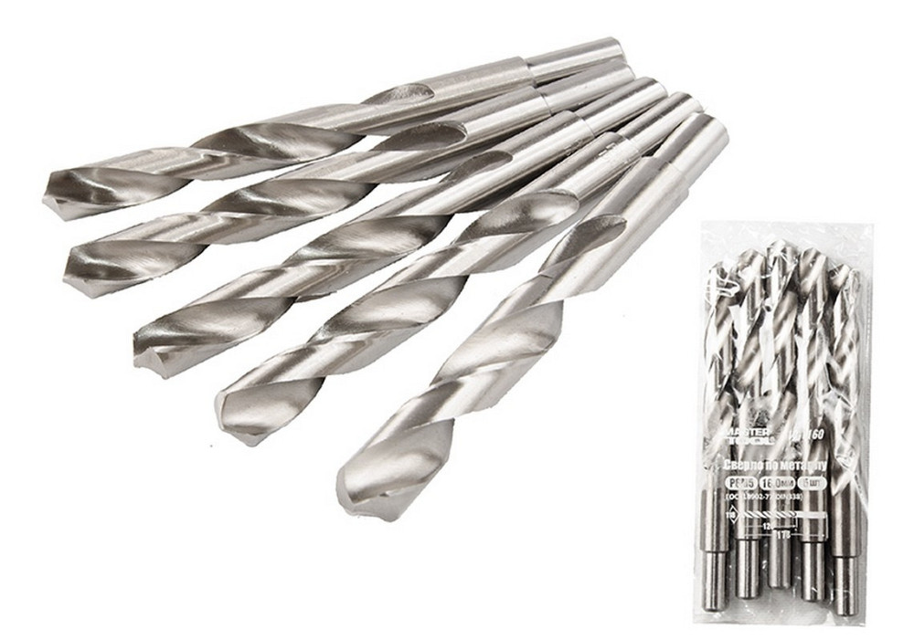 Сверло для металла MASTERTOOL HSS 16.0х178 мм WHITE 10-1160 Харьков - изображение 1