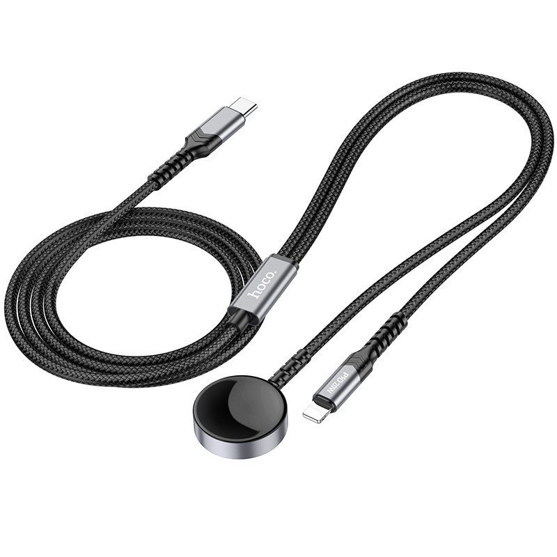 Дата кабель Hoco CW54 2in1 Type-C to iWatch/Lightning 2.5W (1.2m) Херсон - зображення 3