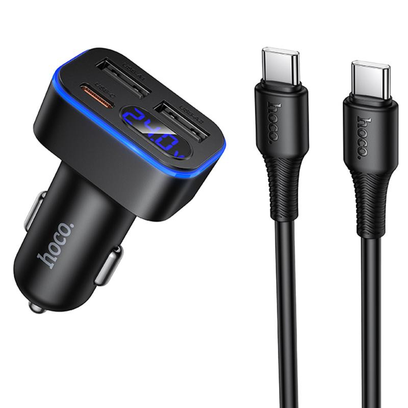 АЗУ Hoco Z63A Barry PD42W+QC3.0 (2USB-A/1C) + кабель Type-C to Type-C Херсон - зображення 1