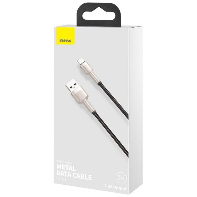 Дата кабель Baseus Cafule Series Metal USB to Lightning 2.4A (0.25m) (CALJK-0) Херсон - изображение 2