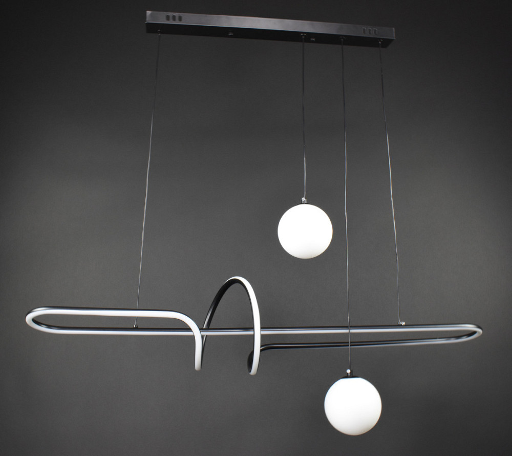 Люстра стельова LED MJ102-1000-bk Чорний 40-150х25х100 см. Киев - изображение 1