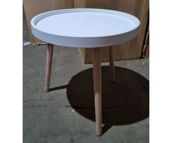 Стіл Осака журнальний круглий білий Дніпро - зображення 5