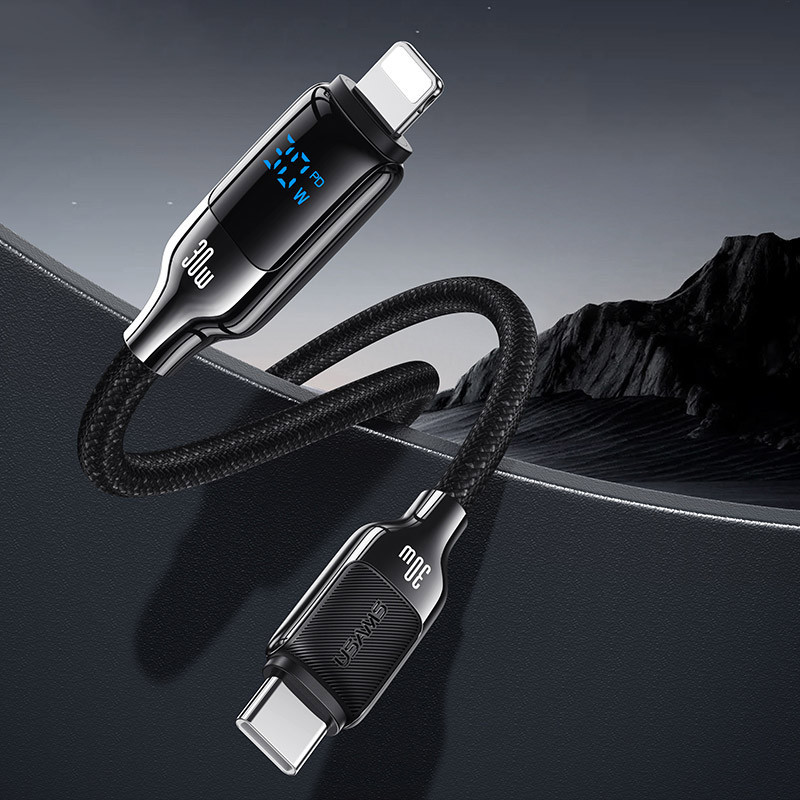 Дата кабель Usams US-SJ741 Digital Display HX Ser. Type-C to Lightning 30W (1.2m) Херсон - зображення 2