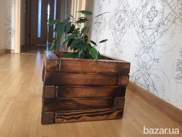 Деревянные кашпо. Ящики для цветов из дерева Боярка - зображення 2