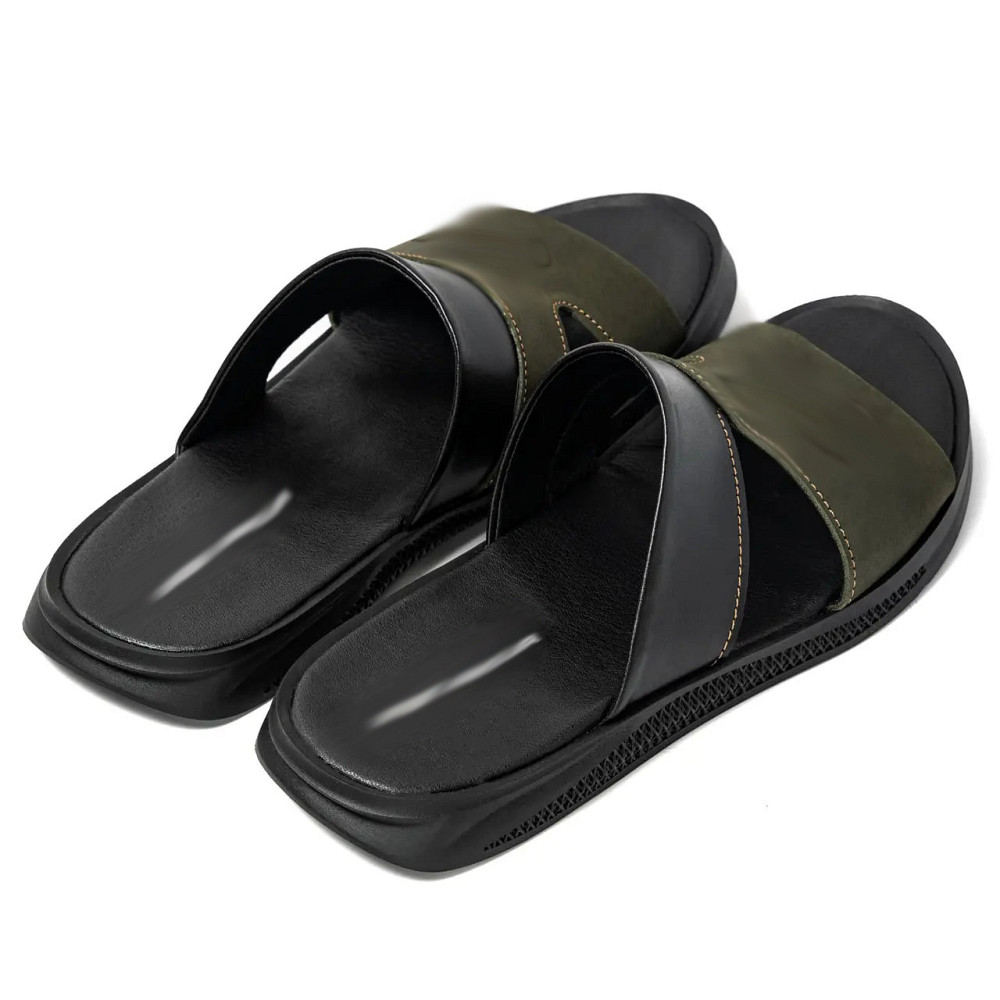 Мужские кожаные  летние шлепанцы-сланцы Київ - зображення 4