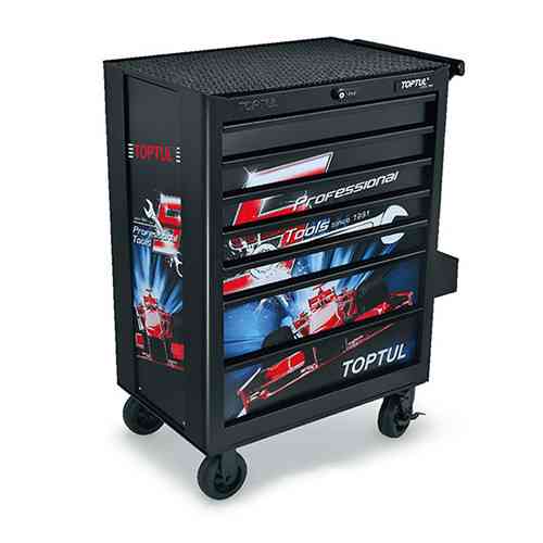 Тележка инструментальная для автосервиса 7 секций Special Limited Edition-BLACK TOPTUL TCAQ0707 Харьков