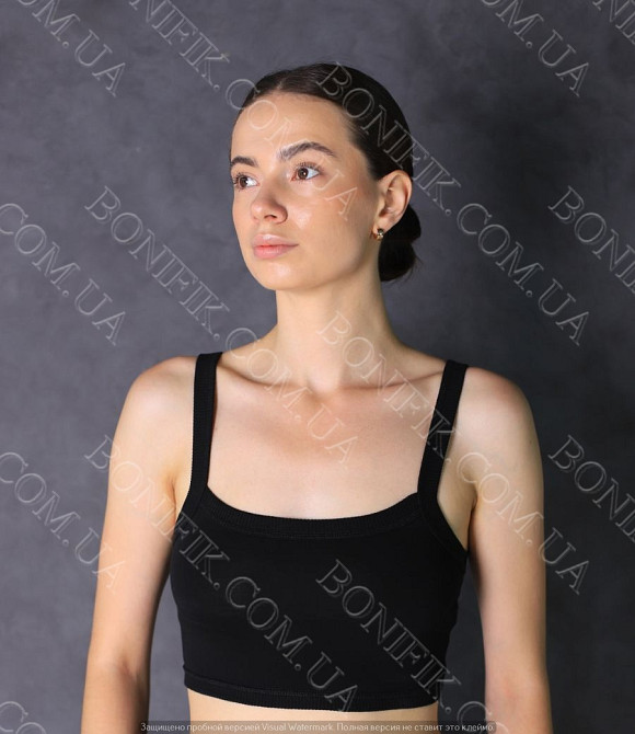 Женский базовый черный топ на широких бретелях "Basic New" (арт. LTPK 700/15/02) Кривой Рог - изображение 1