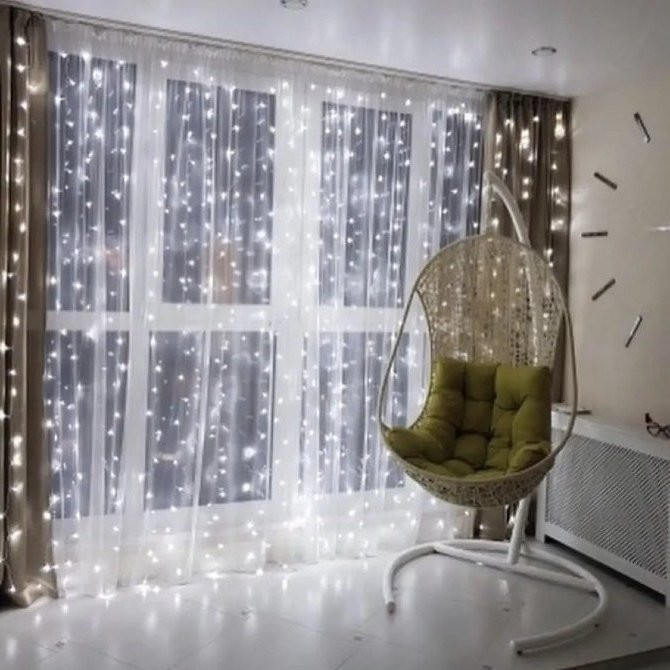 Гирлянда водопад 320 LED (RD7154) 3х2м с заглушкой (10х32) Белый (холодный Одеса - зображення 5