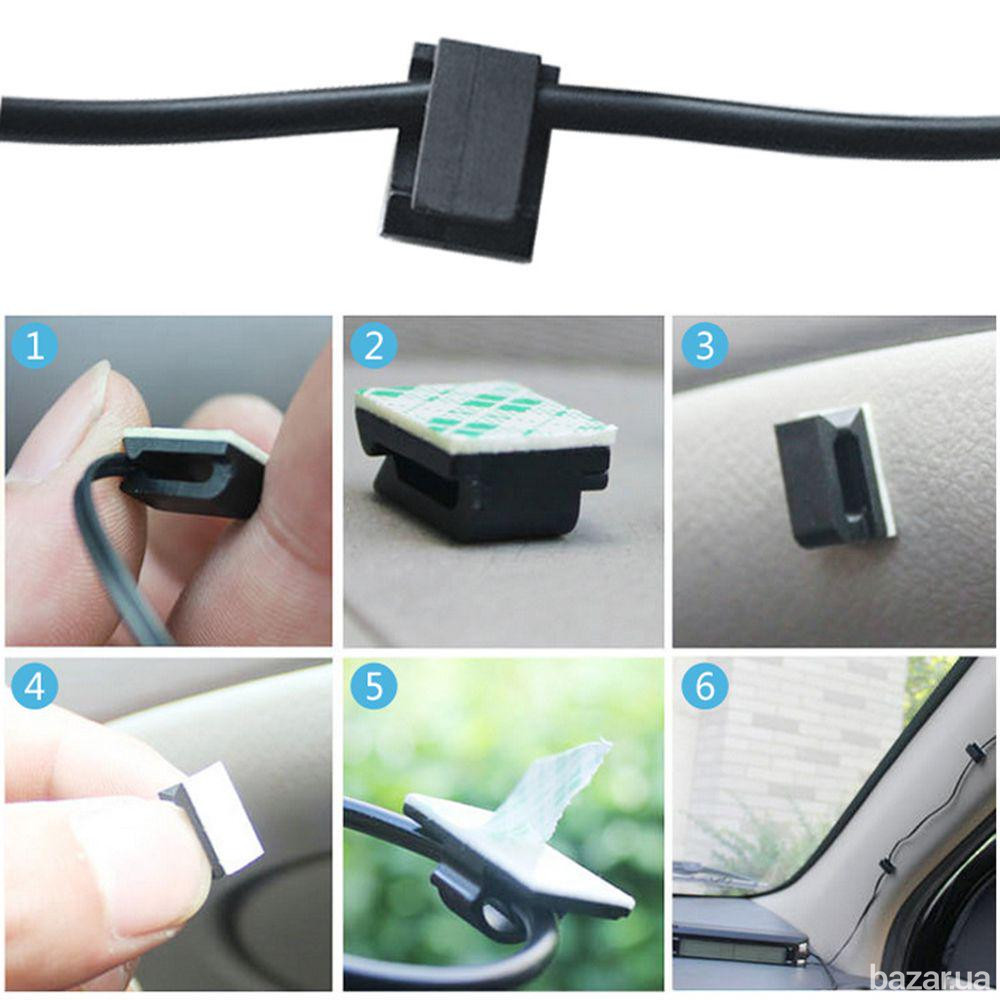 Держатели проводов на панели авто Чёрная 25 шт Борисполь - изображение 4