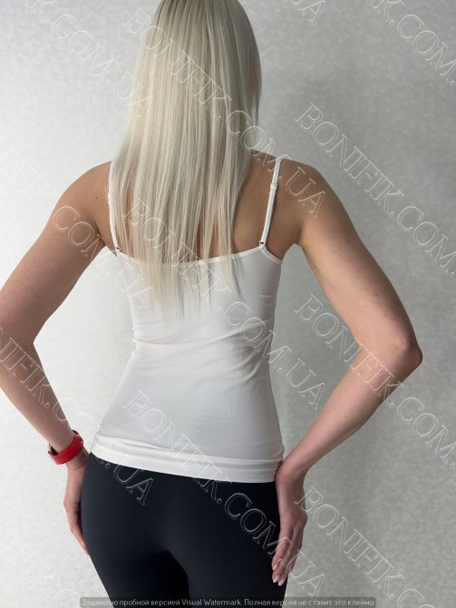 Женская майка молочного цвета на тонкой бретели "Ellen" (арт. LVSM 401/06/04) Кривой Рог - изображение 3