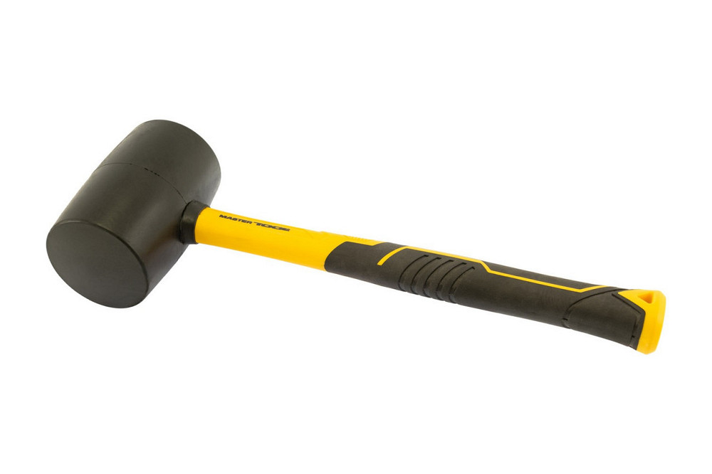 Киянка резиновая MASTERTOOL 66 мм 680 г фибергласовая ручка черная 02-2303 Харьков - изображение 1