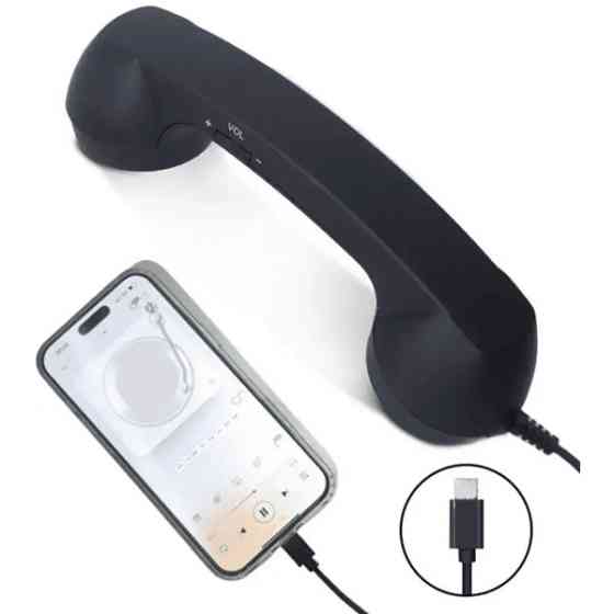DM Ретро трубка High Quality Classic Type-C Mic Black Харьков