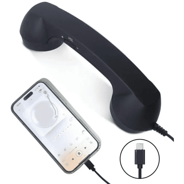 DM Ретро трубка High Quality Classic Type-C Mic Black Харьков - изображение 1