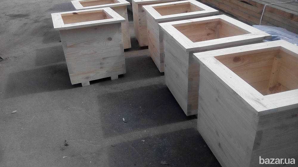 Деревянные кашпо. Ящики для цветов из дерева Боярка - зображення 4