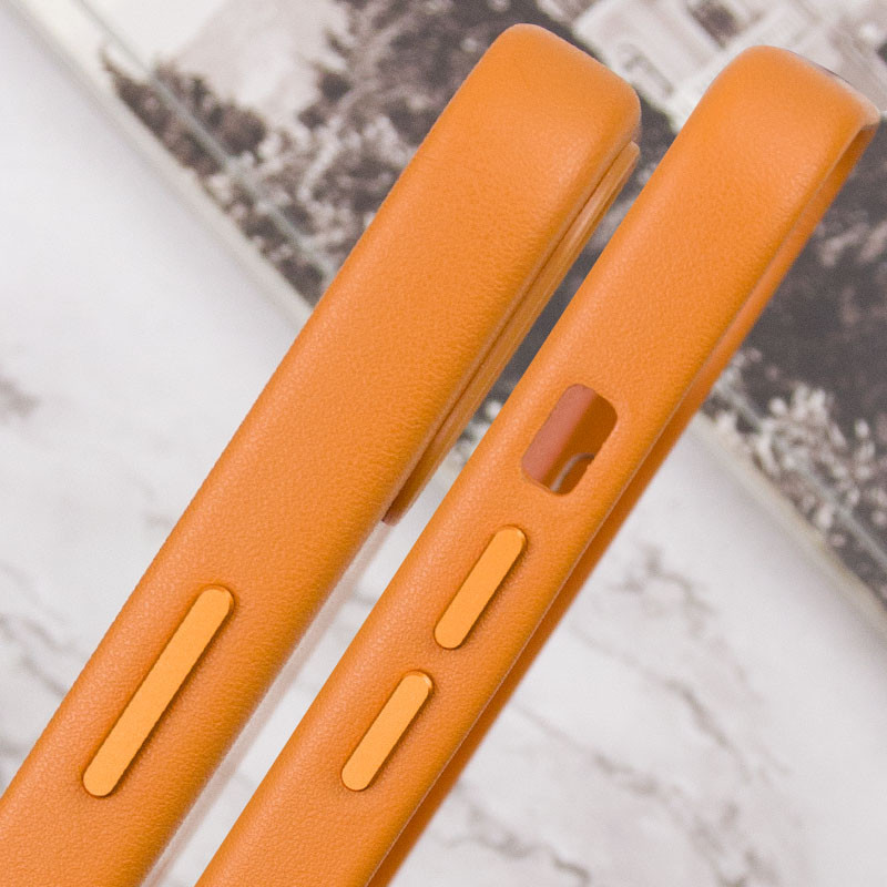 Кожаный чехол Leather Case (AAA) with MagSafe and Animation для Apple iPhone 13 (6.1") Херсон - изображение 7