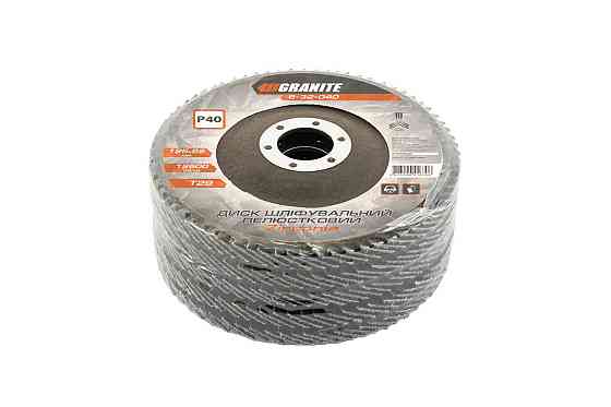 Диск шлифовальный лепестковый конусный GRANITE ZIRCONIA Т29 зерно 40 125х22 мм 5 шт 8-32-040PC Харків