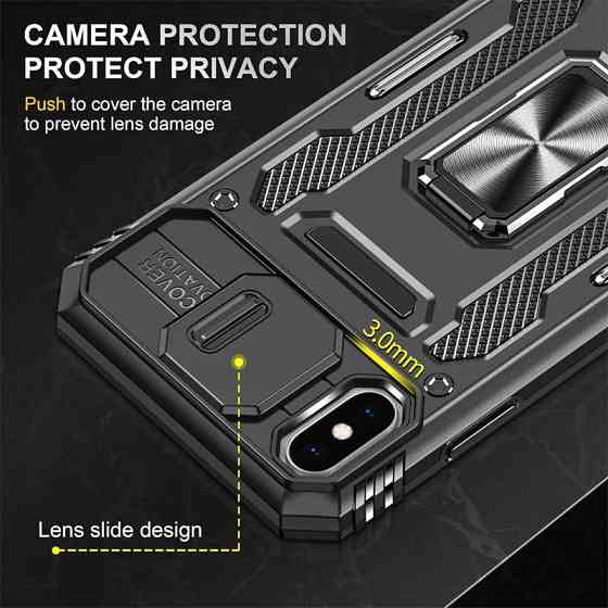 Ударопрочный чехол Camshield Army Ring для Apple iPhone X / XS (5.8") Херсон