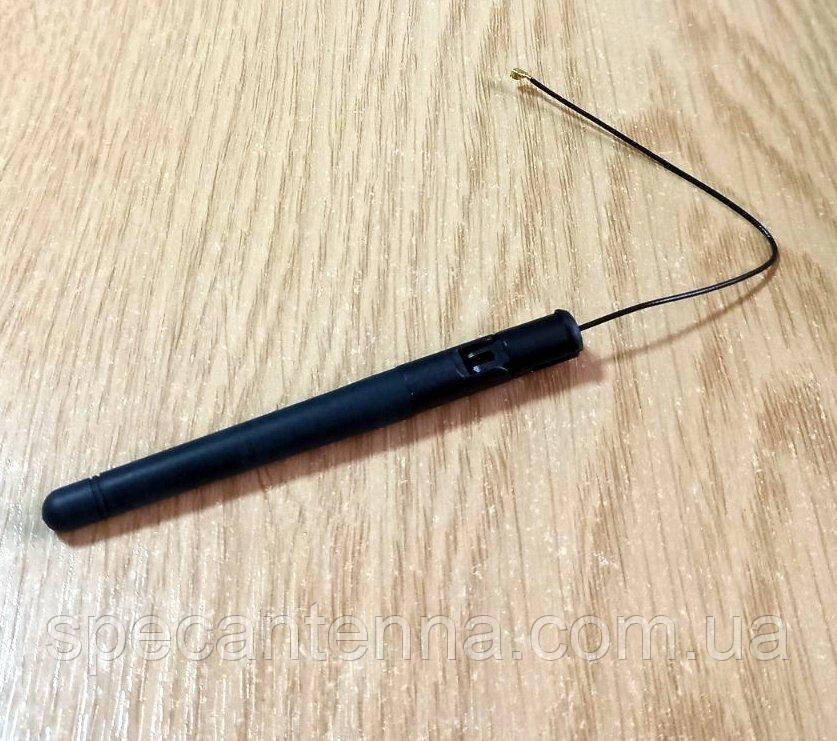 Антенна Wi-Fi штыревая WF-001 с UFL-разъемом и кабелем для монтажа на плату Дніпро - зображення 1