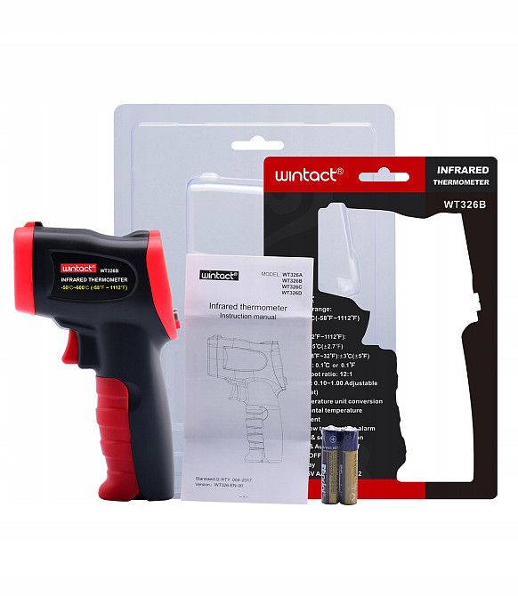 Бесконтактный инфракрасный термометр (пирометр) -50-600℃, 12:1, EMS=0,1-1  WINTACT WT326B Харьков - изображение 5