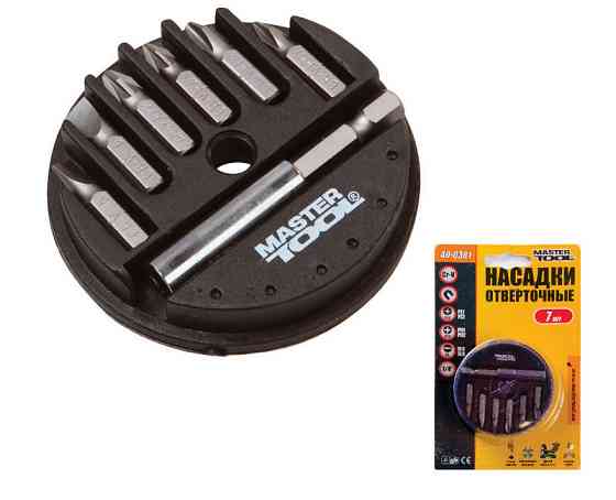 Набор отверточных насадок MASTERTOOL 7 шт 25 мм 1/4" с держателем 40-0381 Харків
