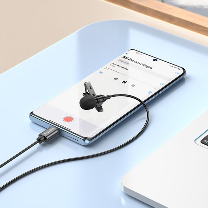 Микрофон петличный Borofone BFK11 Elegant lavalier Type-C (2m) Херсон - зображення 5