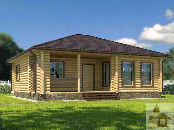Проект одноповерхового будинку з колоди «Полонина» Одеса