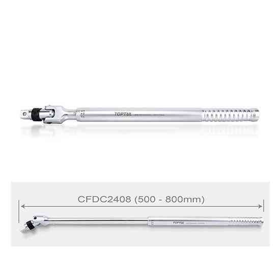 Вороток 3/4" телескопический 500-800мм с шарниром (с фиксатором)  TOPTUL CFDC2408 Харків