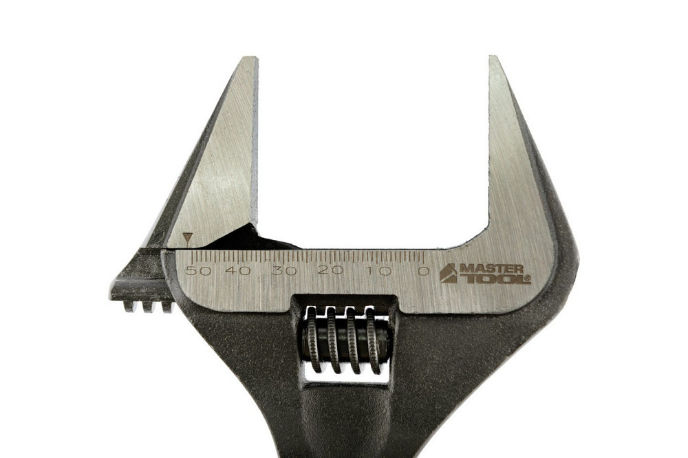 Ключ разводной MASTERTOOL 250 мм 0-50 мм тонкие губки CrV рукоятка с TPR накладкой 76-0323 Харків - зображення 4