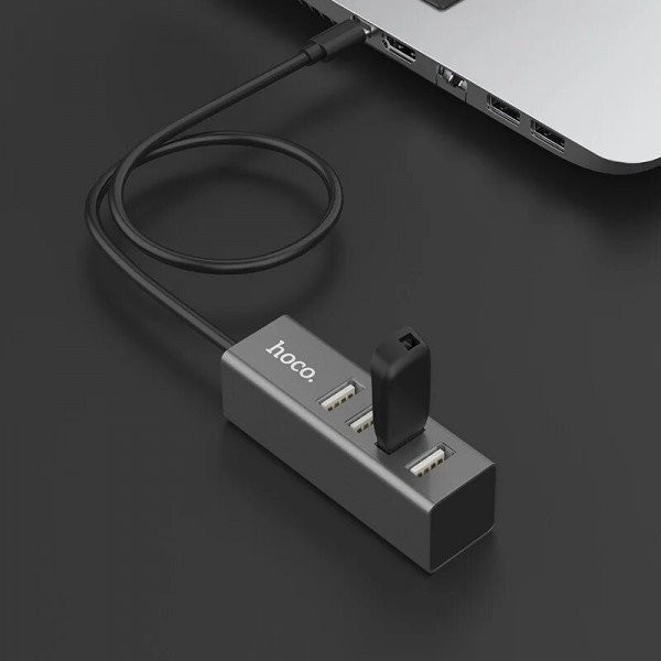 USB HUB HOCO HB1 4USB Line Machine 0.8m Tarnish (Код товару:15862) Харьков - изображение 2