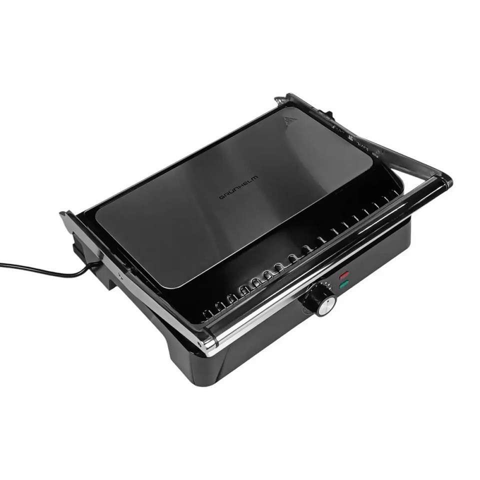 Гриль контактный Grunhelm G2209 2200 Вт серебристый Киев - изображение 5