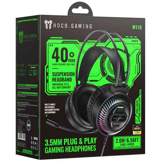 Накладные наушники Hoco W118 Extreme (3.5mm/1.8m) Херсон