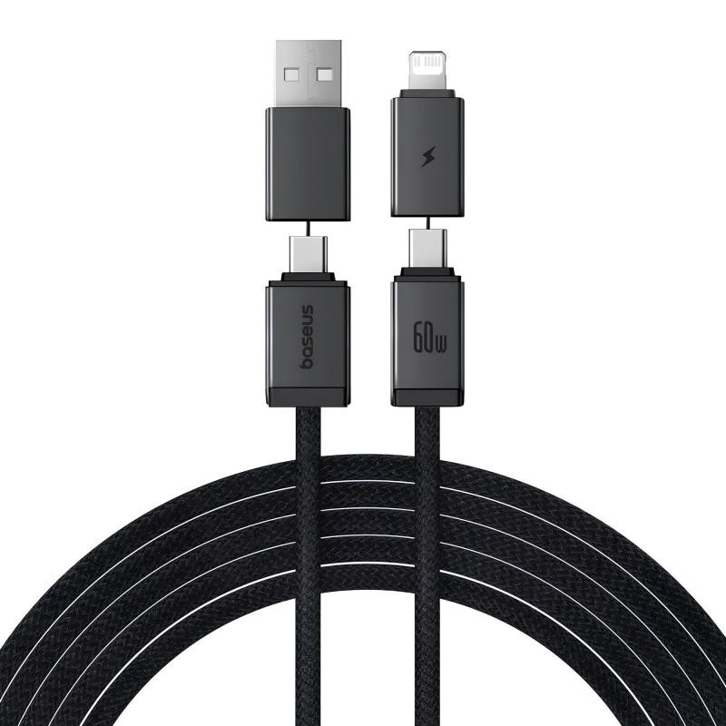 Дата кабель Baseus Versatile Two-for-Two USB/Type-C to Type-C/Lightning 60W (2m) (P10383000) Херсон - зображення 1