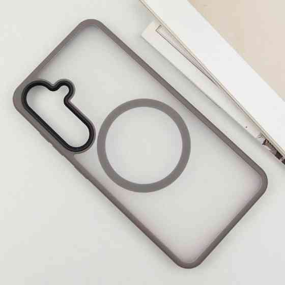 TPU+PC чехол Metal Buttons with MagSafe Colorful для Samsung Galaxy S25 Edge Херсон