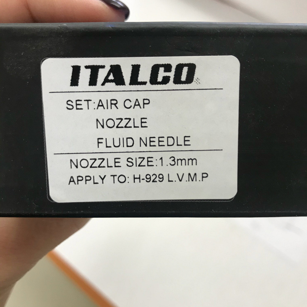 Сменный комплект форсунки для краскопультов H-929 LVMP, диаметр 1,3мм ITALCO NS-H-929-1.3LM Харків - зображення 4
