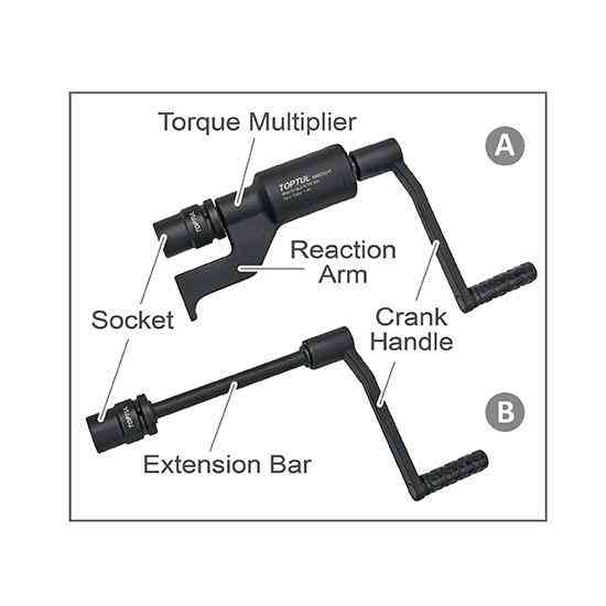 Ключ колесный редукторный 1", Мах 4700Nm, 1:64 (головки 32 и 33мм) TOPTUL GAAI0502 Харьков